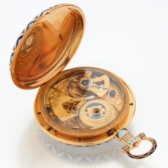 Exquisite Swiss gold enamel watch "The Butterfly" Circa 1830 Exquisite Swiss gold enamel watch "The Butterfly" Circa 1830
