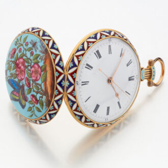 Exquisite Swiss gold enamel watch "The Butterfly" Circa 1830 Exquisite Swiss gold enamel watch "The Butterfly" Circa 1830