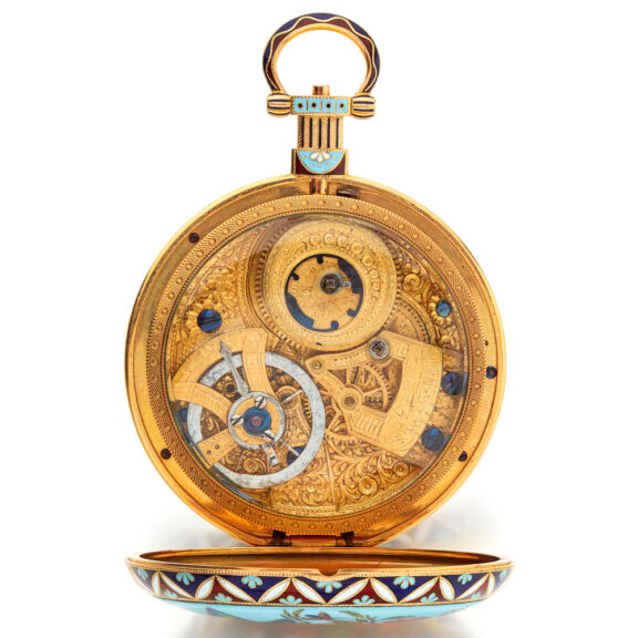 Exquisite Swiss gold enamel watch "The Butterfly" Circa 1830 Exquisite Swiss gold enamel watch "The Butterfly" Circa 1830