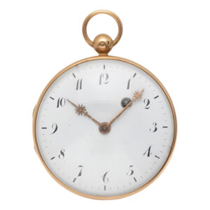 French 18 carat gold keywind verge watch Circa 1819/1838