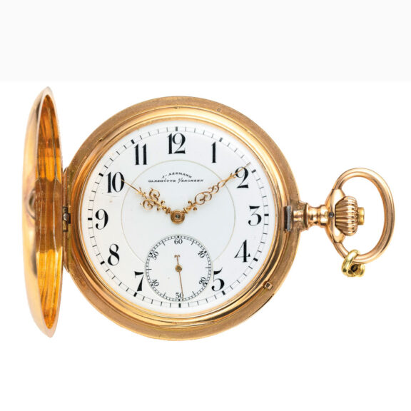 Fine German gold hunting cased pocket watch Circa 1900