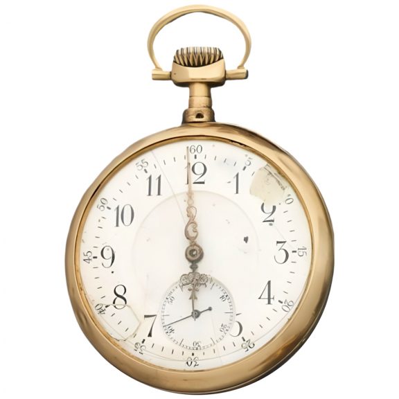 Swiss 18 carat gold open faced lever pocket watch Circa 1900