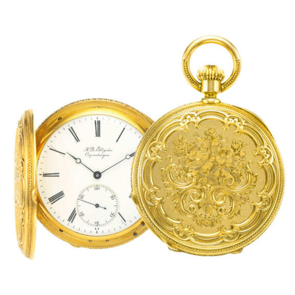 Very fine Swiss yellow gold hunting cased watch circa 1910