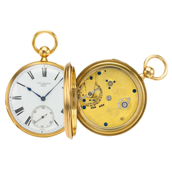 English gold quarter repeating chronometer watch Circa 1862