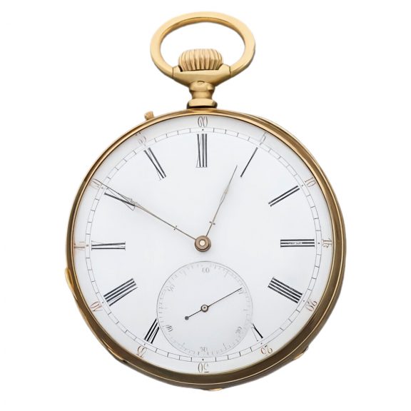 French 18 carat gold open faced pocket watch Circa 1900