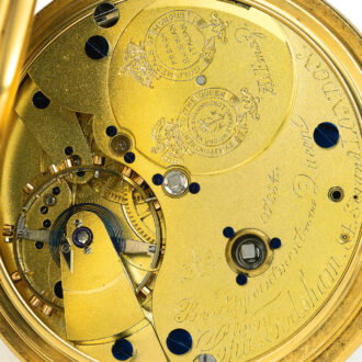 Fine English gold watch with up down indication Circa 1894