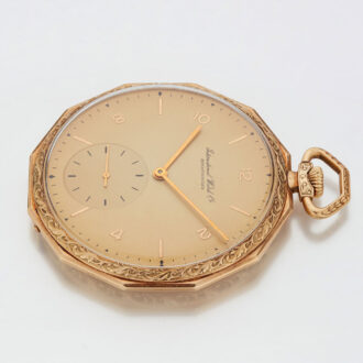 Interesting Swiss gold IWC watch, rare case shape Circa 1934