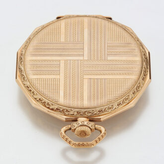 Interesting Swiss gold IWC watch, rare case shape Circa 1934