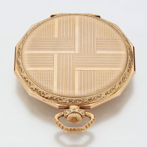 Interesting Swiss gold IWC watch, rare case shape Circa 1934 Interesting Swiss gold IWC watch, rare case shape Circa 1934
