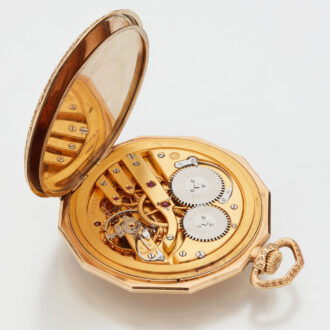 Interesting Swiss gold IWC watch, rare case shape Circa 1934