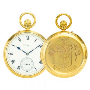 Fine English yellow gold minute repeating watch Circa 1888