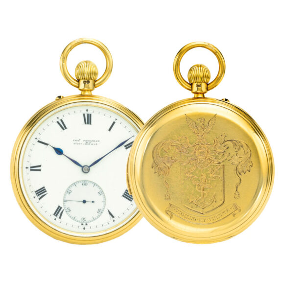 Fine English yellow gold minute repeating watch Circa 1888