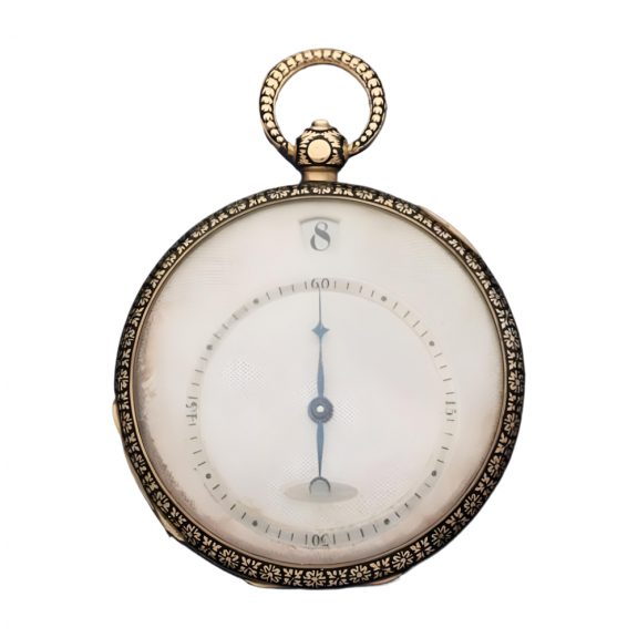 Swiss 18 carat gold and enamel Lépine watch Circa 1850