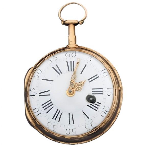 Fine French 18 carat gold open faced lever watch Circa 1900