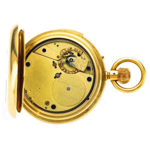 Fine English gold minute repeating lever watch Circa 1895