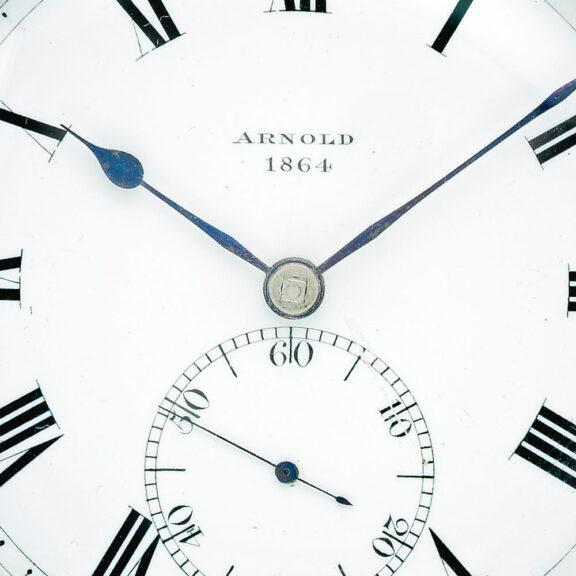 Rare English silver open faced chronometer watch Circa 1864 Rare English silver open faced chronometer watch Circa 1864