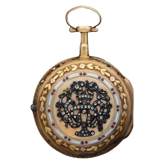 French multicoloured gold and enamel watch Circa 1780 French multicoloured gold and enamel watch Circa 1780