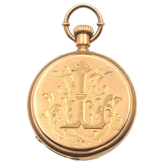 Swiss 18 carat gold open faced lever pocket watch Circa 1900 Swiss 18 carat gold open faced lever pocket watch Circa 1900