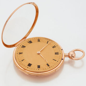 Flat gold Swiss quality quarter repeating watch Circa 1815