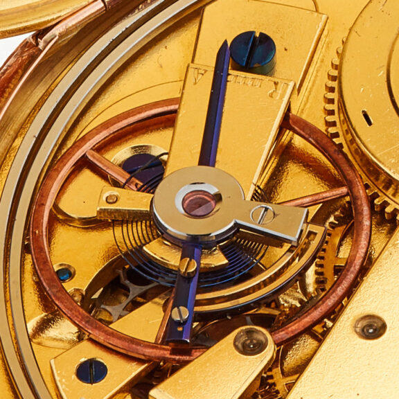 Flat gold Swiss quality quarter repeating watch Circa 1815 Flat gold Swiss quality quarter repeating watch Circa 1815