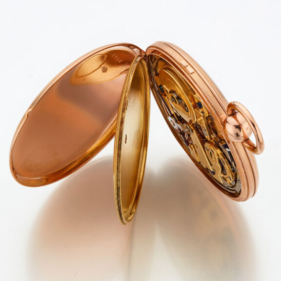 Flat gold Swiss quality quarter repeating watch Circa 1815 Flat gold Swiss quality quarter repeating watch Circa 1815