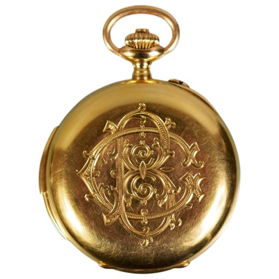 Swiss 18 carat gold complicated pocket watch Circa 1890 Swiss 18 carat gold complicated pocket watch Circa 1890