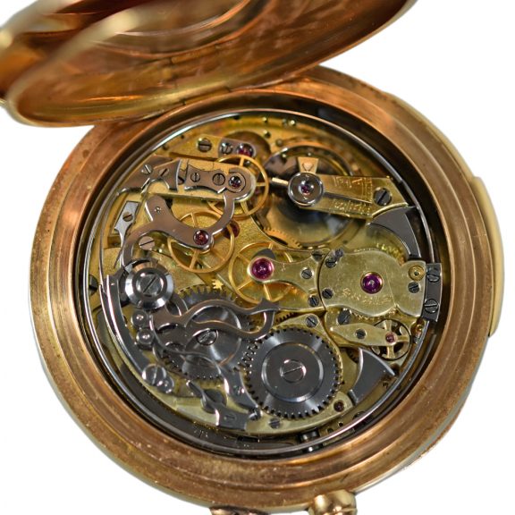 Swiss 18 carat gold complicated pocket watch Circa 1890 Swiss 18 carat gold complicated pocket watch Circa 1890