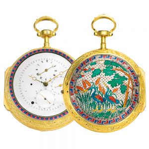Very rare English gilt Chinese musical coach watch Circa 1780