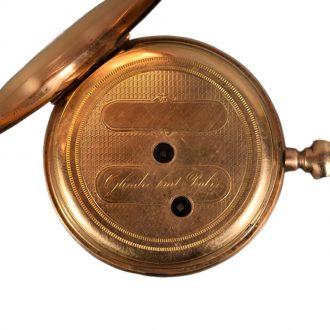 French 18K gold keywind open faced lever watch Circa 1900