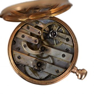 French 18K gold keywind open faced lever watch Circa 1900