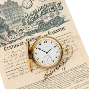 Swiss 18K yellow gold hunting cased lever watch circa 1910