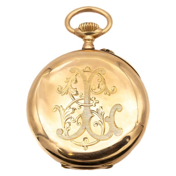 French 18K yellow gold open faced pocket watch Circa 1895 French 18K yellow gold open faced pocket watch Circa 1895