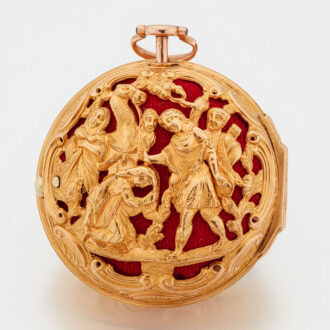 English 22k gold open worked repoussé watch Circa 1782