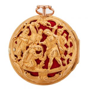 English 22k gold open worked repoussé watch Circa 1782