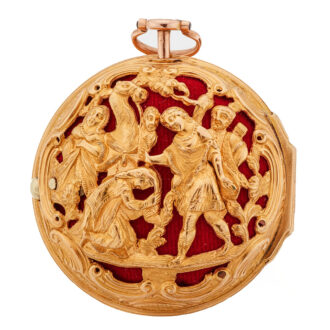English 22k gold open worked repoussé watch Circa 1782