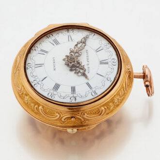 English 22k gold open worked repoussé watch Circa 1782