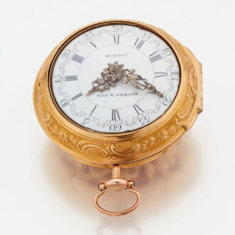 English 22k gold open worked repoussé watch Circa 1782