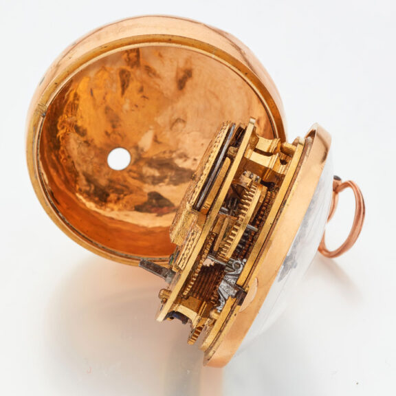 English 22k gold open worked repoussé watch Circa 1782 English 22k gold open worked repoussé watch Circa 1782