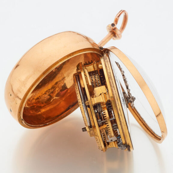 v English 22k gold open worked repoussé watch Circa 1782