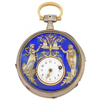 French silver Jacquemart figure automaton watch Circa 1800