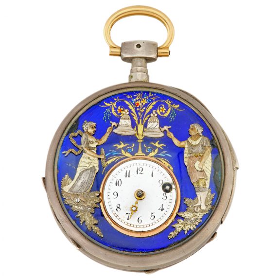 French silver Jacquemart figure automaton watch Circa 1800
