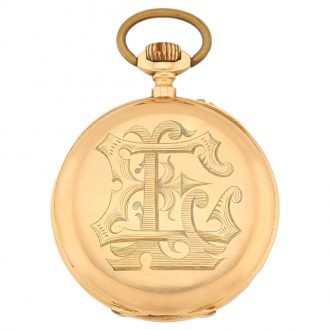 French 18K gold open faced keyless lever watch Circa 1920 French 18K gold open faced keyless lever watch Circa 1920