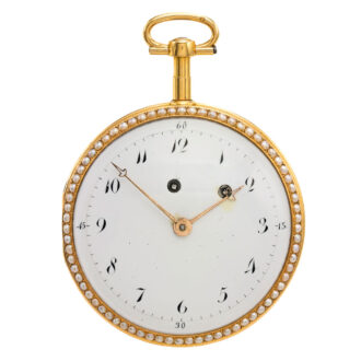 Unusual Swiss gold automaton pocket watch Circa 1810