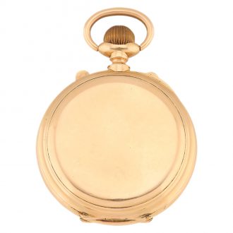 French 18K gold lever watch with chronograph Circa 1920