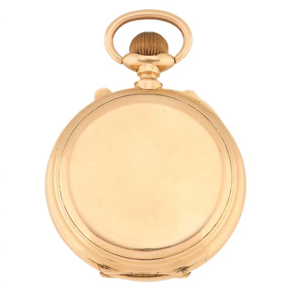 French 18K gold lever watch with chronograph Circa 1920 French 18K gold lever watch with chronograph Circa 1920