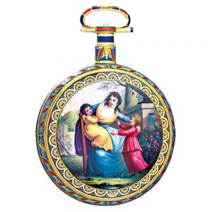 Very fine English rare gold and enamel watch Circa 1835
