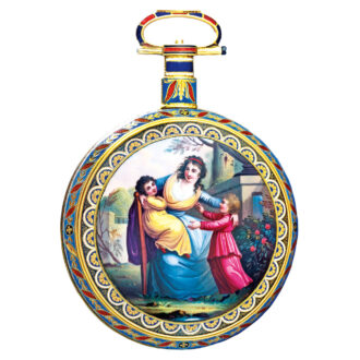 Very fine English rare gold and enamel watch Circa 1835