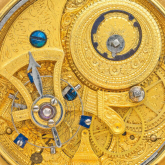 Very fine English rare gold and enamel watch Circa 1835