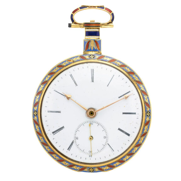 Very fine English rare gold and enamel watch Circa 1835 Very fine English rare gold and enamel watch Circa 1835