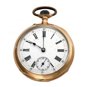 Swiss 18 carat rose gold open faced lever watch Circa 1900